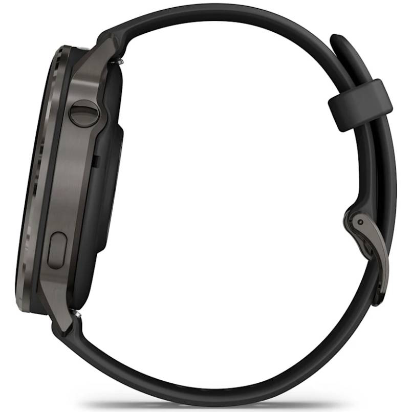 Pametni sat GARMIN Venu 4 Black/Slate sa smeđim kožnim remenom, 45mm, 010-03014-03